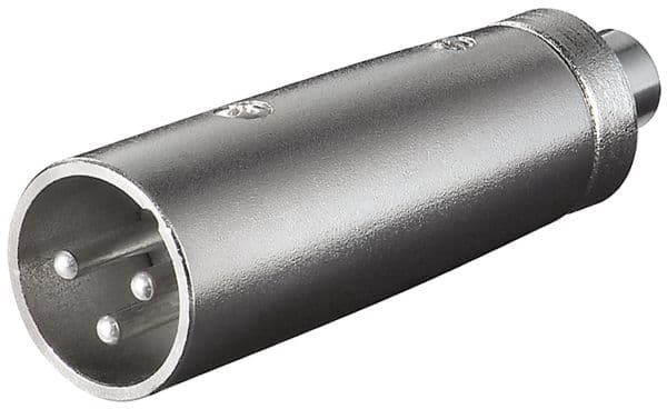 Goobay 27458, XLR, RCA, Sort