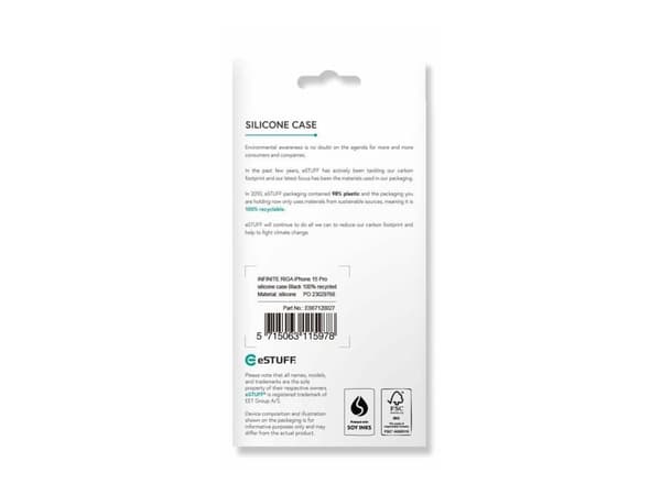 eSTUFF ES67120027, Suojus, Apple, Musta