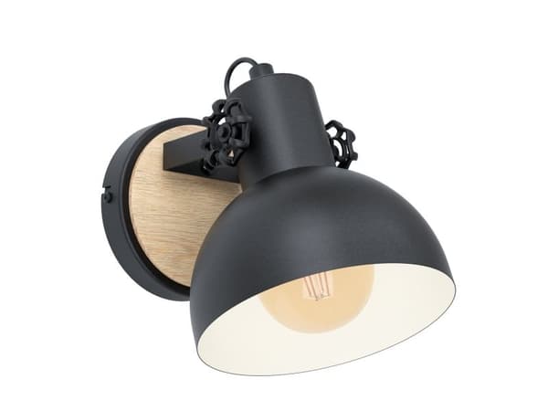 EGLO LUBENHAM vegglampe E27 sort FSC