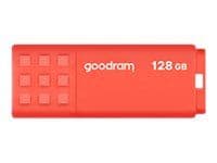 GOODRAM UME3 - USB flash-enhet - 128 GB - USB 3.0 - orange