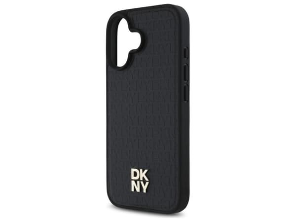 DKNY DKHMP16SPSHRPSK iPhone 16 6,1" hardcase svart/black Repeat Pattern Stack Logo MagSafe