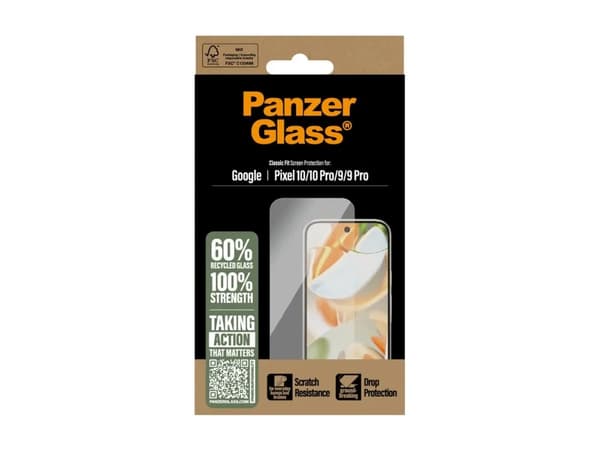 PanzerGlass - Screen Protector Google Pixel 10 - 10 Pro - 9 - 9 Pro - Classic Fit