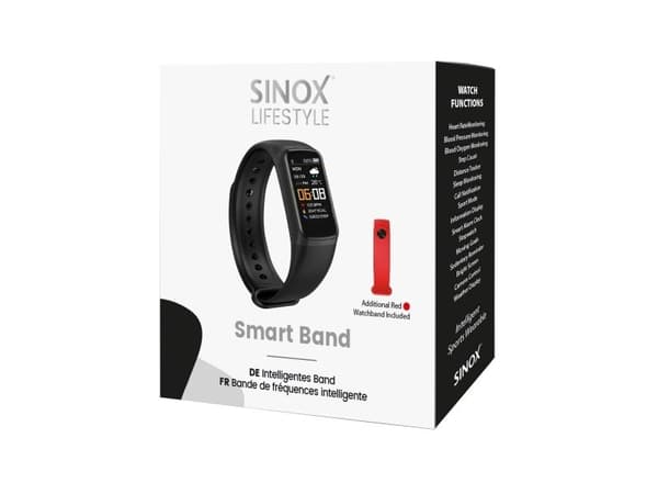 Sinox Lifestyle aktivitetsbånd. Svart