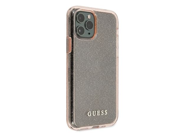 Guess GUHCN58PCGLPI iPhone 11 Pro hardt etui Glitter - rosa/rosa