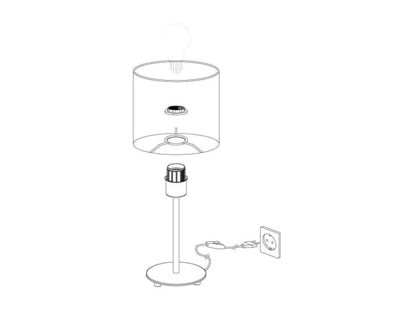 EGLO PASTERI bordlampe H400 grå