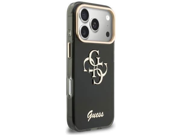 Guess IML 4G Script Metal Case for iPhone 17 Pro Max / 18 Pro Max - Black