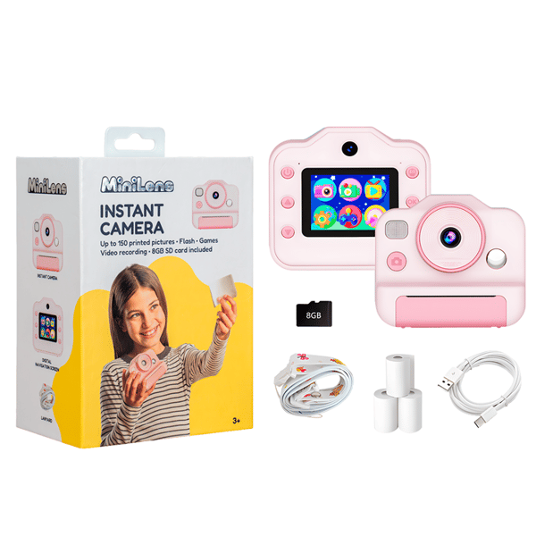 MiniLens Instant Print Camera Pink