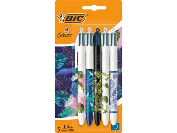 BIC 4 färger Message Botanical (5 st)