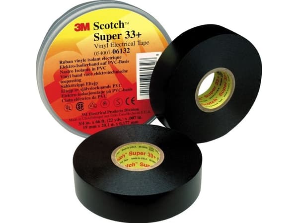 Tape Scotch Super 33+ 19 mm x 6 m, sort