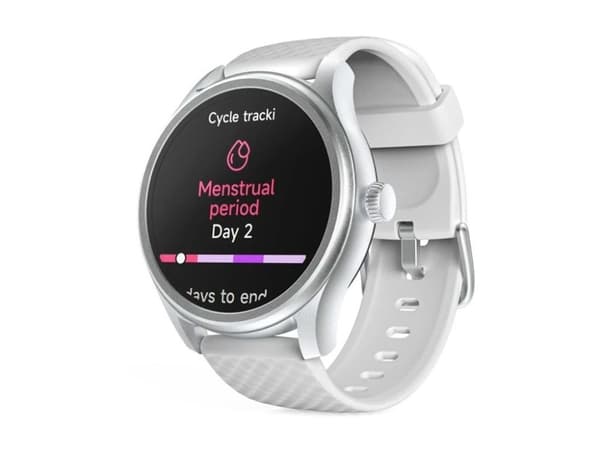 Hama 5010 - 46 mm - silver zink legering - smart klocka med rem - silikon - grå - display 1.38" - Bluetooth - 60 g