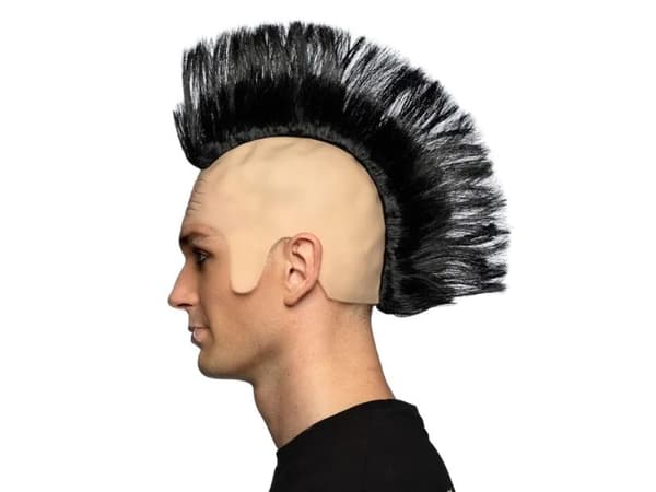 Boland Punk, Rett, Sort, Menn, Polyester, Karneval, 230 g