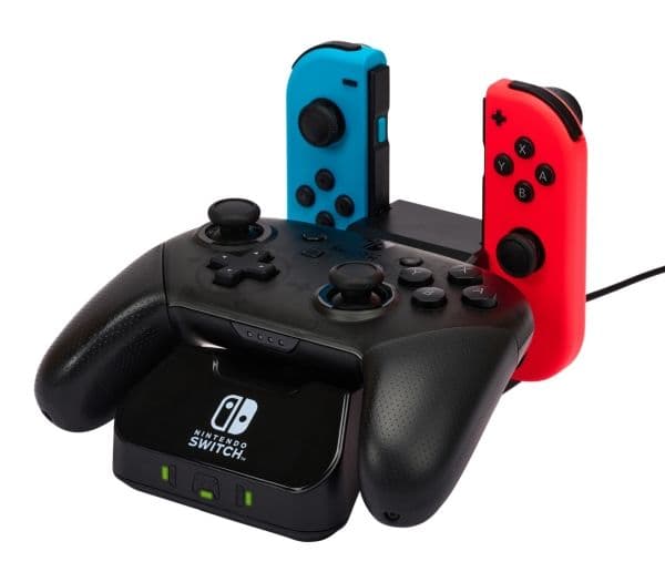 PowerA 1501406, Opladningssystem, Nintendo Switch, Sort, Grå, Nintendo