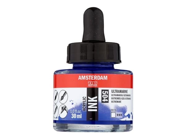 Artequipment Amsterdam akryylimuste pullo Ultramariini 504