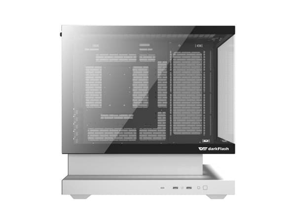 Darkflash F1 PC-chassi (vitt) + 6 ARGB-fläktar