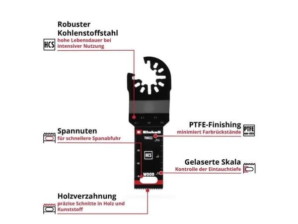 Einhell stikksagblad til tre HCS 22 mm
