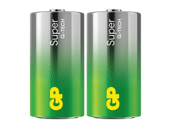 GP Super Alkaline C-batteri, 14A/LR14, 2-pack