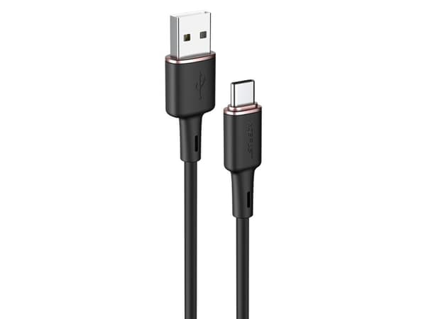 Acefast USB-A - USB-C 1,2 m USB-kaapeli Musta (6974316280767)