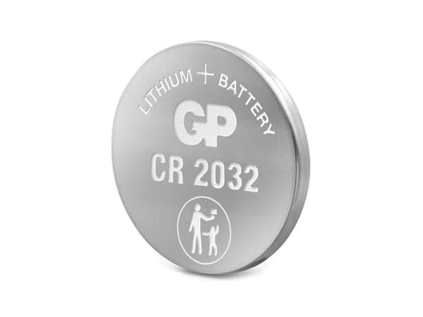 GP knapcelle, Lithium, CR2032, 5-pak