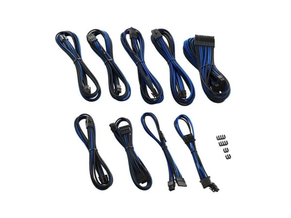 CableMod PRO ModMesh RT-Series Cable Kit - Strømkabelsett - svart, blå