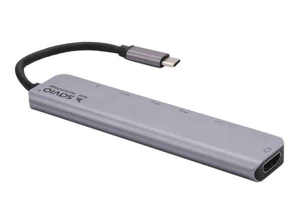 SAVIO AK-47 - Dockningsstation - USB-C - HDMI