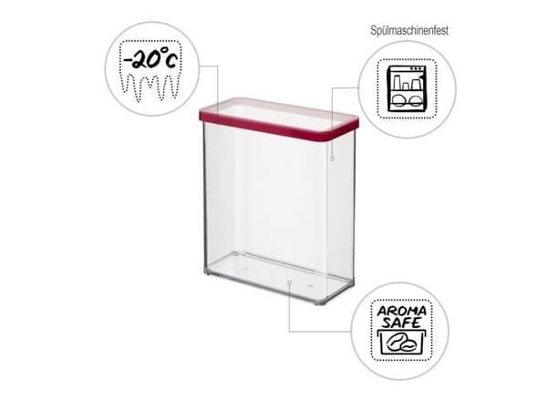 Rotho 1160800096WS, Container, Rektangulär, 3,2 l, Transparent, Plast, -20 ° C