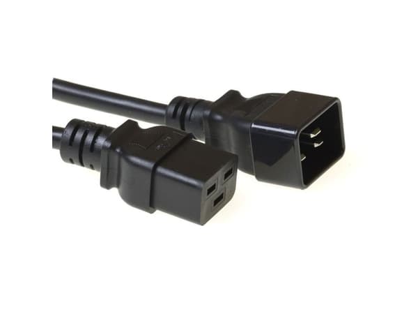 powercord c19 - c20 bk 0.60m. 1 stk #4.3