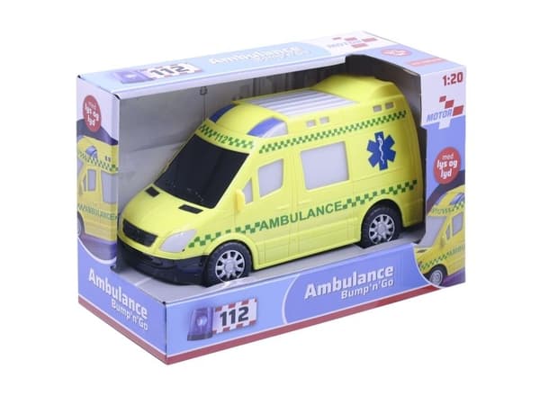 Ambulance bump n' go m/lys og lyd