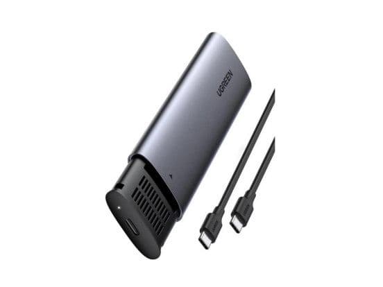 Ugreen 10902, SSD-kotelo, M.2, M.2, PCI Express, 10 Gbit/s, USB-liitettävyys, Harmaa