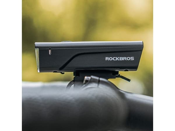 RockBros sykkel frontlys 260 lm + USB-C-kabel, 4 moduser