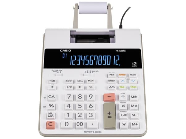 Strippräknare Casio FR-2650RC vit