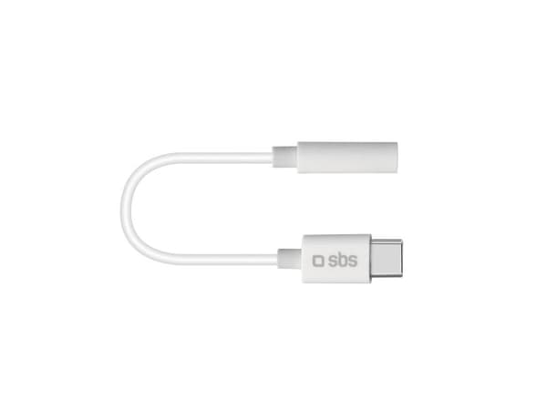 SBS TEINTJACKTYCFMW, Hvit, 3.5mm, USB C, 0,09 m, Hunkjønn, Hankjønn