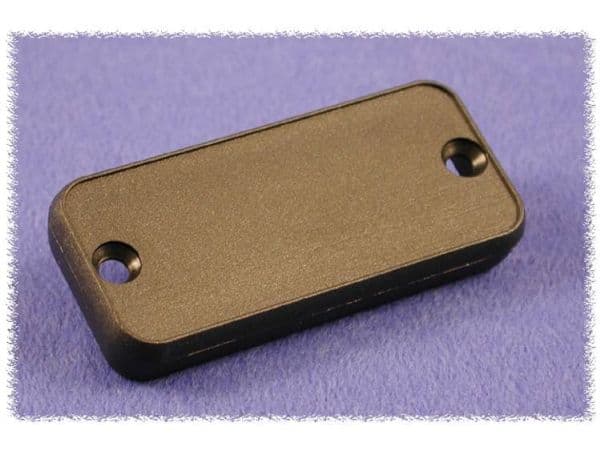 Hammond Electronics 1455BPLBK-10 endplate, ABS sort, 8 x 71,7 x 19 mm (10 stk)