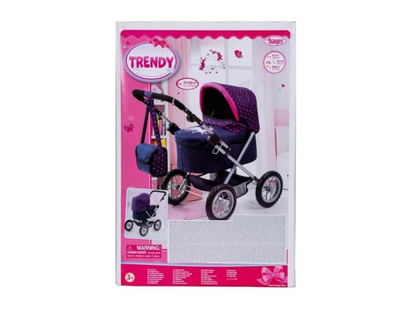 BAYER Deep Stroller Trendy navy blue + c.pink 13054