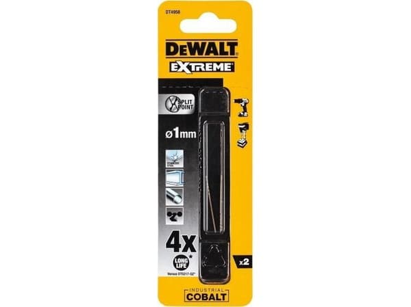 Dewalt dewalt kobolttiporanterät hss e koboltti 1.0mm (2 kpl)