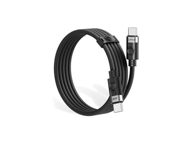 USB-C - USB-C 1m 3A 60W kaapeli - musta