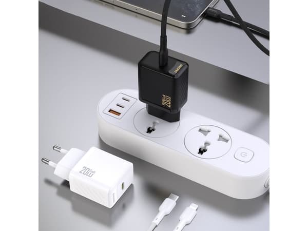 Dudao A26LEU Adapter 20Watt 1xUSB-C (1m USB-C to Lightning cable included) Sort