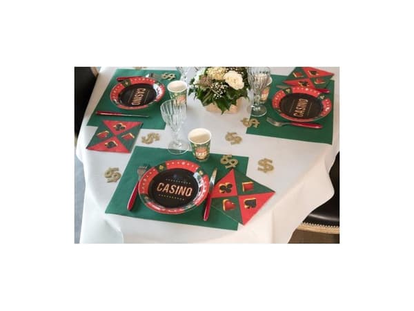 Casino pappfat, 10 stk