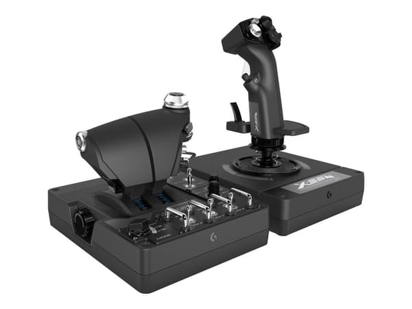 LOGITECH G Saitek Pro Flight X56 Rhino - Joystick og speeder - kabling - for PC