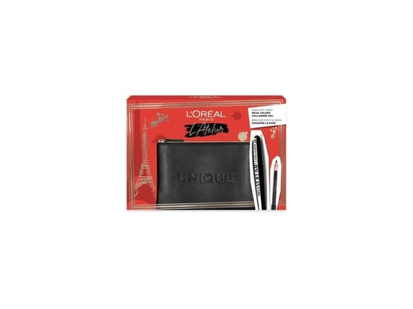 L'Oreal Paris Atelier Pouch Set with Mega Volume Mascara and Pencil