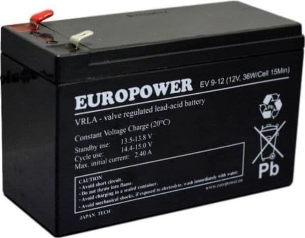 Europower Batteri EV 12V 9Ah