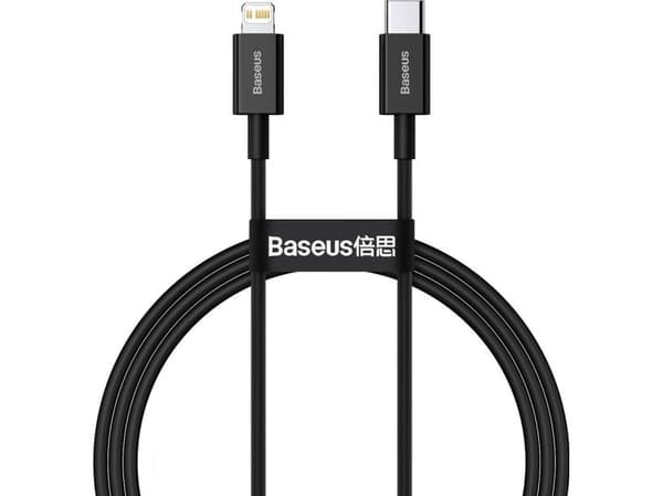 Baseus CATLYS-A01, 2 m, USB A, USB C/Lightning, Svart
