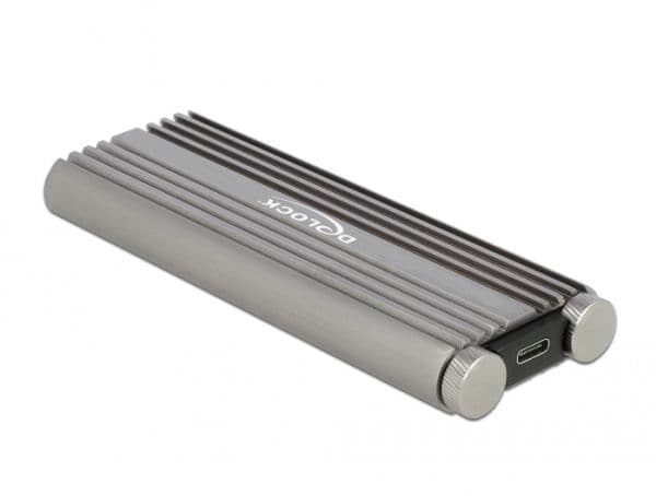 DeLOCK 42001, SSD-kotelo, M.2, M.2, 20 Gbit/s, USB-liitettävyys, Hopea