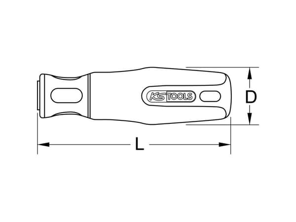 KS Tools 161.0012, Plast, 40 g, 80 mm, 2,8 cm