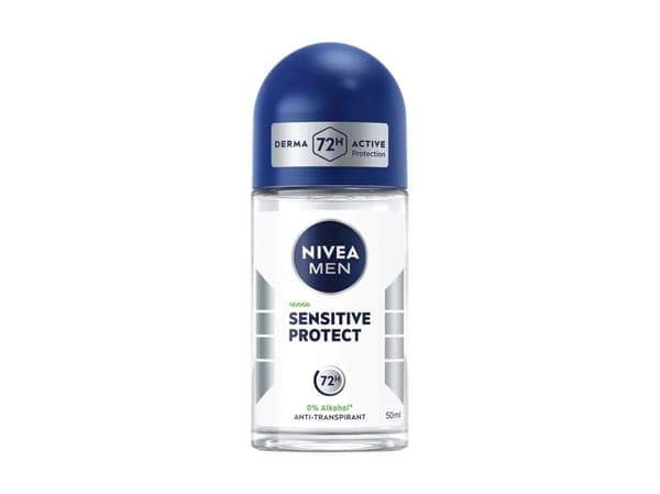 NIVEA MEN Sensitive Protect, Menn, antiperspirant, Roll Deodorant, Flaske, 50 ml, 72 timer