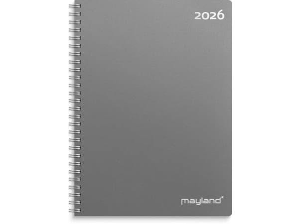 A5 ugekalender højformat mørkegrå PP-plast 2026