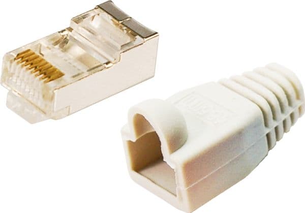 LogiLink MP0011, CAT5e, Grå, Plast, Gull, 100 stykker