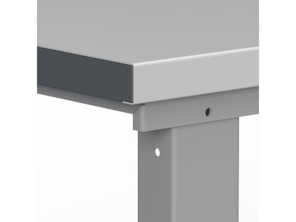 Filebænk 2000x800 mm stål bordplade