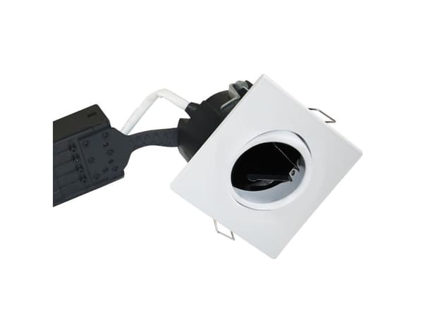 Uni Install downlight, uden lyskilde, hvid, firkantet
