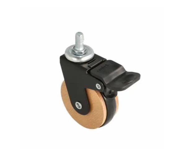 Castor Siso Hadrian Ø 6,2 cm med brems brun/sort