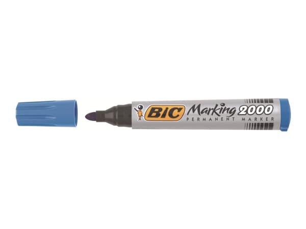 Permanent marker BIC 2000, rund, blå